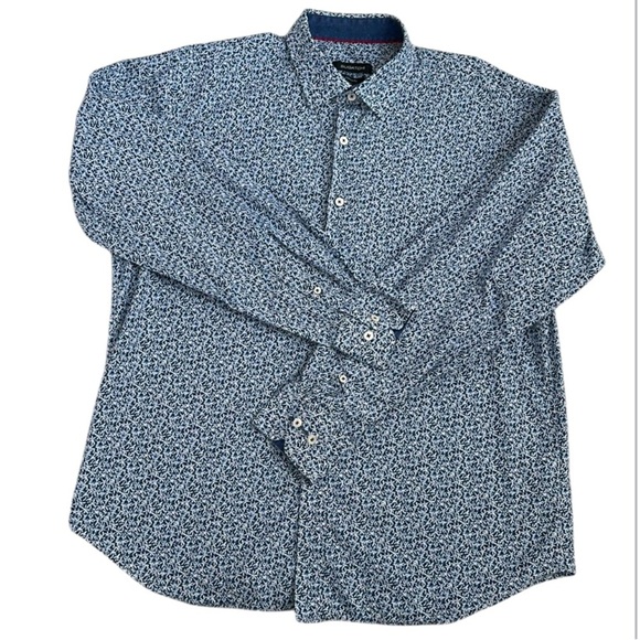 BUGATCHI Men’s Classic Fit 100% Cotton Long Sleeve‎ Button Up Floral Preppy L - Picture 4 of 11